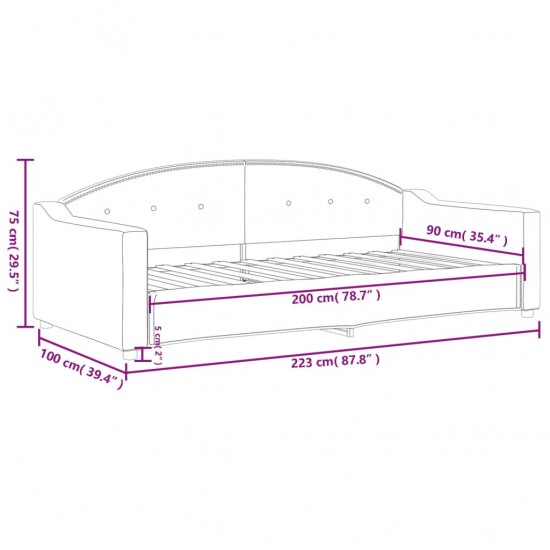 Sofa, kreminės spalvos, 90x200cm, audinys