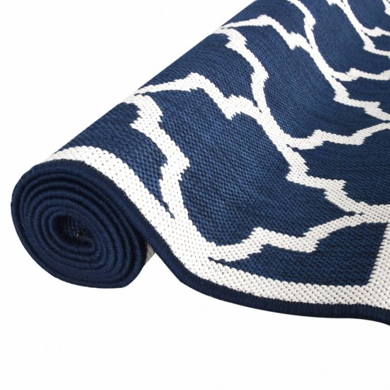 Lauko kilimėlis, mėlynos ir baltos spalvos, 100x200cm, dvipusis
