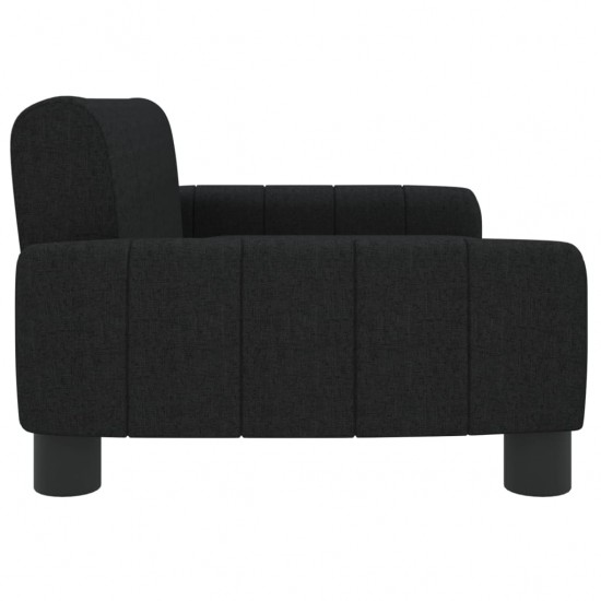 Vaikiška sofa, juodos spalvos, 70x45x30cm, audinys