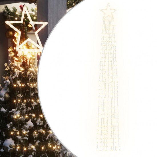 Kalėdų eglutės girlianda, šilta balta, 375cm, 320 LED lempučių