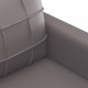 Sofos komplektas su pagalvėlėmis, 3 dalių, pilkas, dirbtinė oda