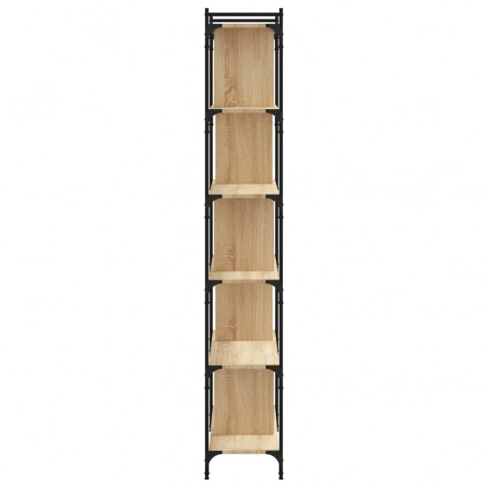 Knygų spinta, 6 aukštų, ąžuolo, 76x32x192cm, apdirbta mediena