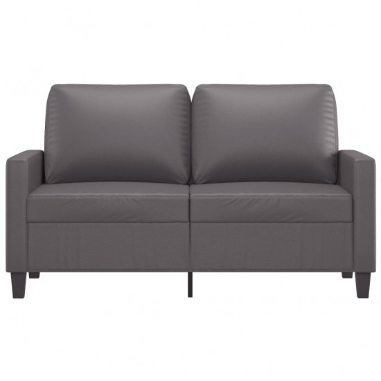 Dvivietė sofa, pilkos spalvos, 120cm, dirbtinė oda