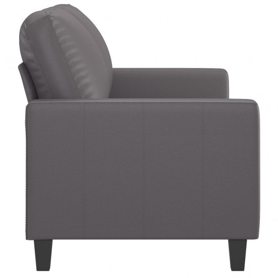 Dvivietė sofa, pilkos spalvos, 120cm, dirbtinė oda