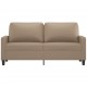 Dvivietė sofa, kapučino spalvos, 140cm, dirbtinė oda