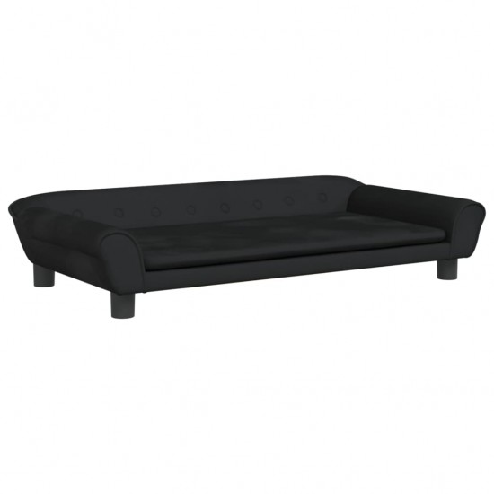 Vaikiška sofa, juodos spalvos, 100x50x26cm, aksomas
