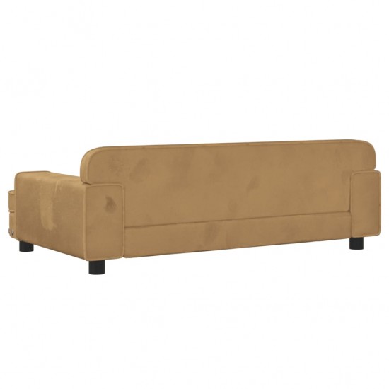 Vaikiška sofa, rudos spalvos, 90x53x30cm, aksomas