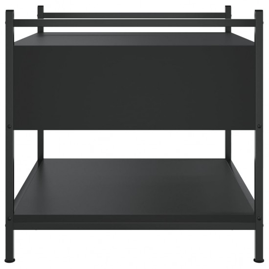 Kavos staliukas, juodas, 50x50x50cm, apdirbta mediena
