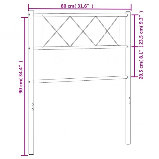 Metalinis galvūgalis, baltos spalvos, 75cm