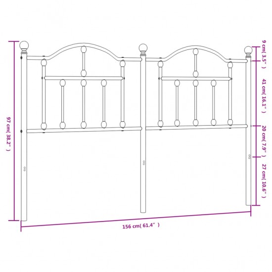 Metalinis galvūgalis, baltos spalvos, 150cm