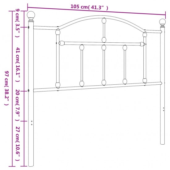 Metalinis galvūgalis, baltos spalvos, 100cm