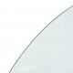 Židinio stiklo plokštė, 1200x500 mm, pusapvalė