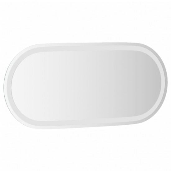Vonios kambario LED veidrodis, 80x35cm, ovalus