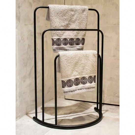 Bathroom Solutions Rankšluosčių kabykla, juoda, 49,5x75cm, metalas
