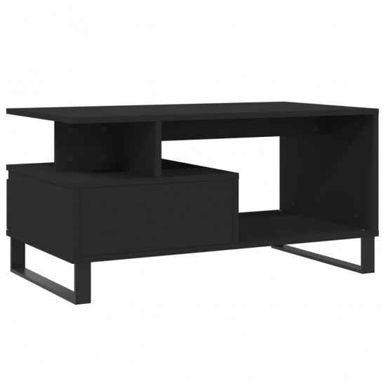 Kavos staliukas, juodos spalvos, 90x49x45cm, apdirbta mediena
