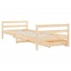 Vaikiškos lovos rėmas su stalčiais, 80x200cm, pušies masyvas