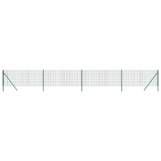 Vielinė tinklinė tvora, žalia, 0,8x10m, galvanizuotas plienas