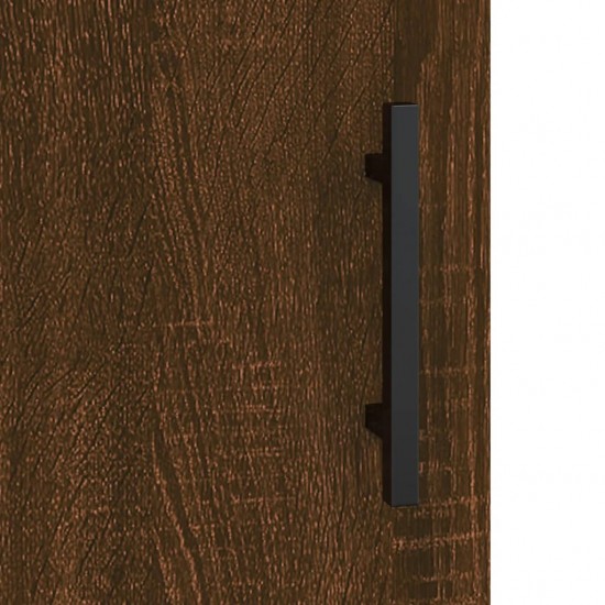 Šoninė spintelė, ruda ąžuolo, 90x34x80cm, apdirbta mediena