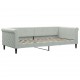 Sofa, šviesiai pilkos spalvos, 90x200cm, aksomas