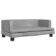 Vaikiška sofa, šviesiai pilkos spalvos, 80x45x30cm, aksomas