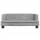 Vaikiška sofa, šviesiai pilkos spalvos, 80x45x30cm, aksomas