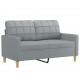 Dvivietė sofa, šviesiai pilkos spalvos, 120cm, audinys