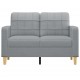 Dvivietė sofa, šviesiai pilkos spalvos, 120cm, audinys