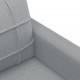 Dvivietė sofa, šviesiai pilkos spalvos, 120cm, audinys