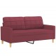 Dvivietė sofa, raudonojo vyno spalvos, 140cm, audinys