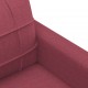 Dvivietė sofa, raudonojo vyno spalvos, 140cm, audinys