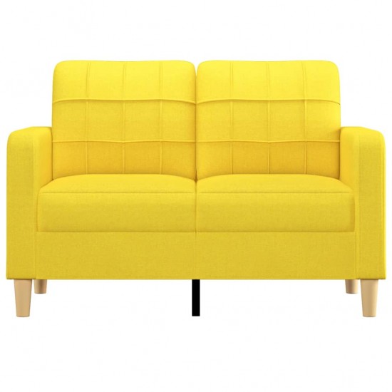 Dvivietė sofa, šviesiai geltonos spalvos, 120cm, audinys