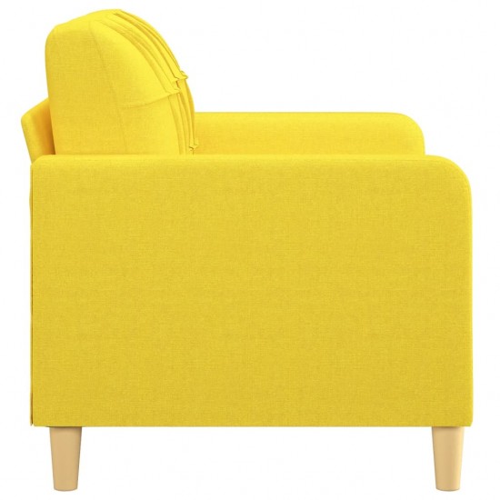 Dvivietė sofa, šviesiai geltonos spalvos, 120cm, audinys