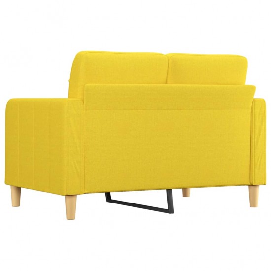 Dvivietė sofa, šviesiai geltonos spalvos, 120cm, audinys