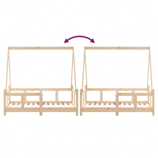 Vaikiškos lovos rėmas, 70x140cm, pušies medienos masyvas