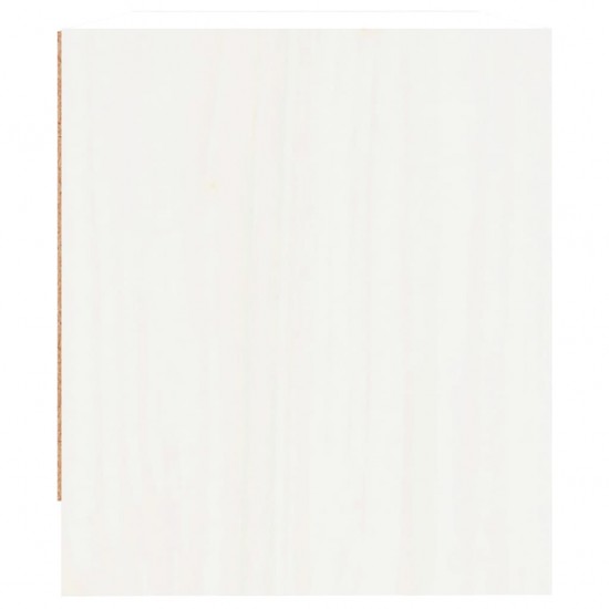 Naktinė spintelė, balta, 40x31x35,5cm, pušies medienos masyvas