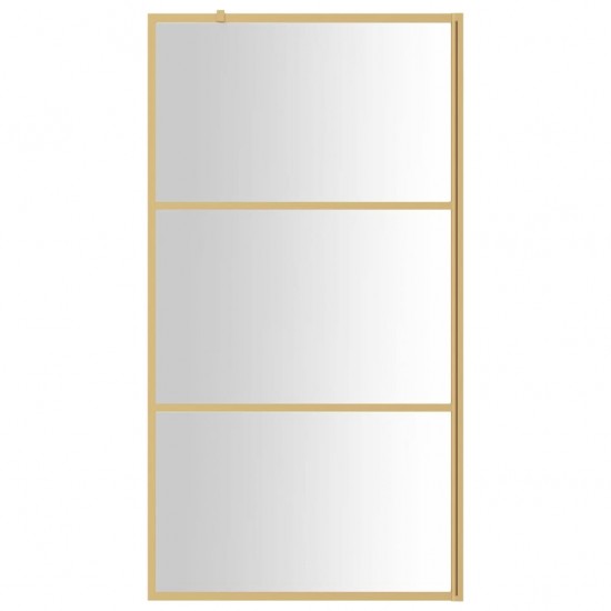 Dušo sienelė su skaidriu ESG stiklu, auksinė, 100x195cm