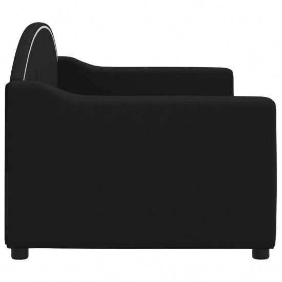 Sofa, juodos spalvos, 80x200cm, audinys