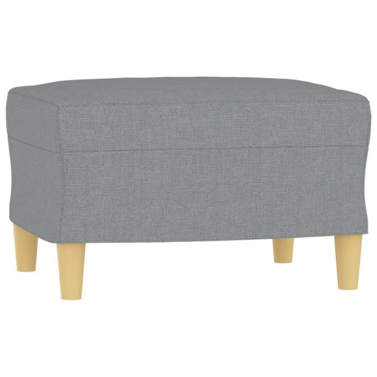 Trivietė sofa su pakoja, šviesiai pilka, 180cm, audinys