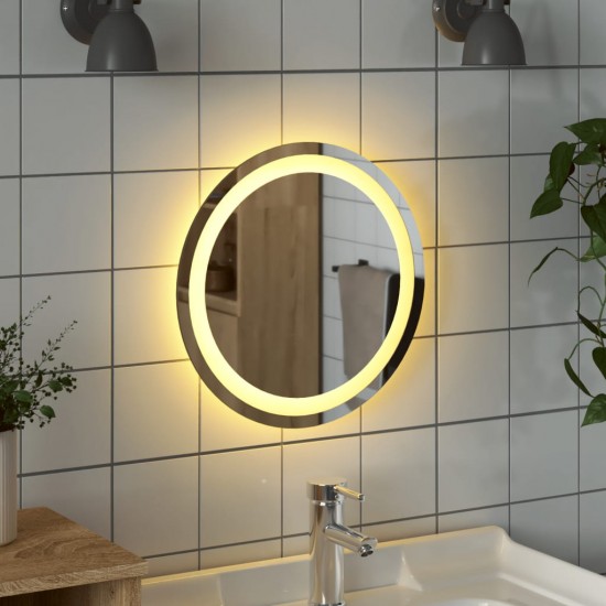 Vonios kambario veidrodis su LED, 40cm, apskritas