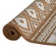 Lauko kilimėlis, rudos ir baltos spalvos, 80x250cm, dvipusis