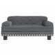 Vaikiška sofa, tamsiai pilkos spalvos, 70x45x30cm, aksomas