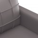 Sofos komplektas su pagalvėlėmis, 4 dalių, pilkas, dirbtinė oda