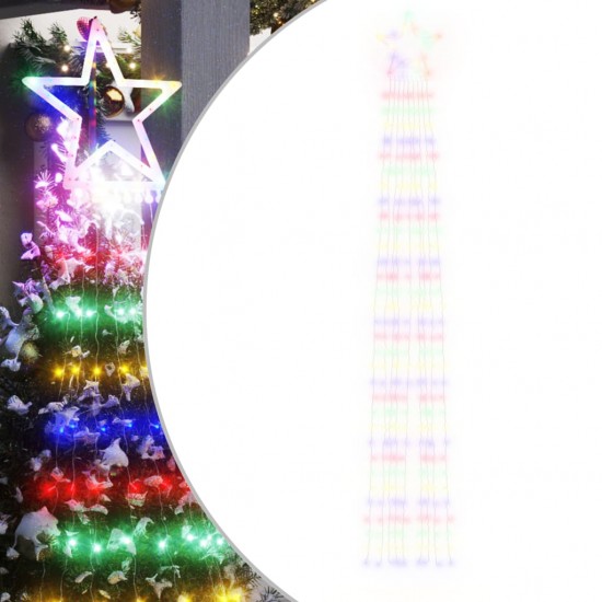 Kalėdų eglutės girlianda, spalvota, 375cm, 320 LED lempučių