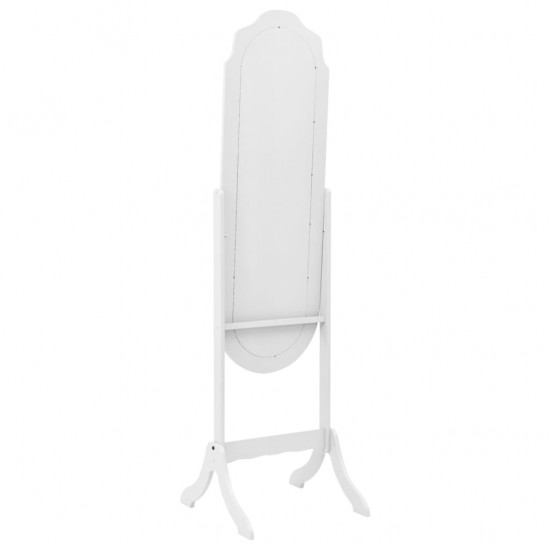 Laisvai pastatomas veidrodis, baltas, 45,5x47,5x160cm, mediena