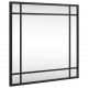 Sieninis veidrodis, juodas, 40x40cm, geležis, kvadratinis