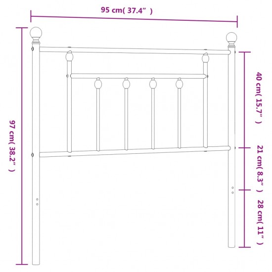 Metalinis galvūgalis, baltos spalvos, 90cm