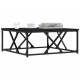 Kavos staliukas, juodos spalvos, 70x70x30cm, apdirbta mediena