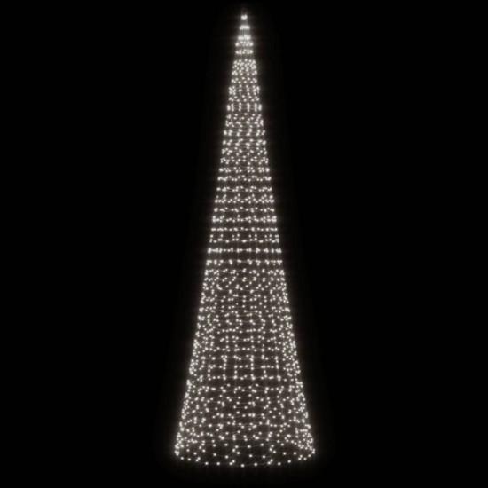 Kalėdų eglutė ant vėliavos stiebo, 500cm, 1534 šaltos LED