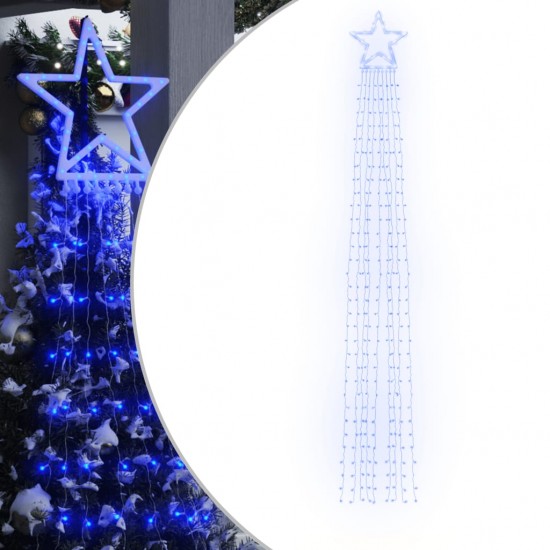 Kalėdų eglutės girlianda, 320 mėlynų LED lempučių, 375cm