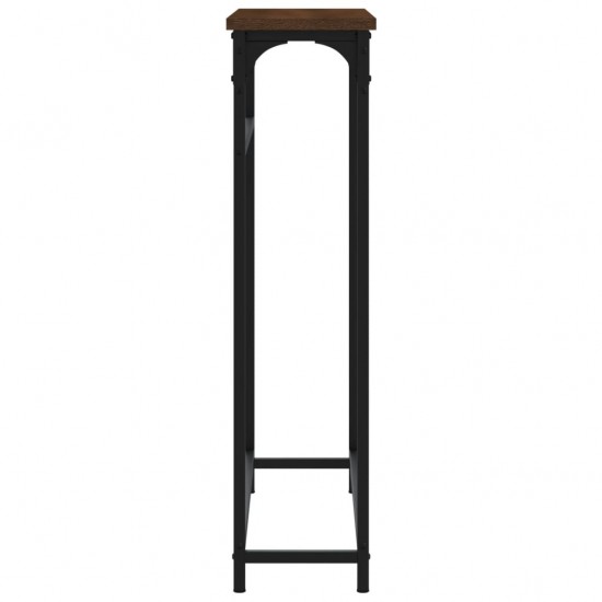 Konsolinis staliukas, rudas ąžuolo, 75x19,5x75cm, mediena